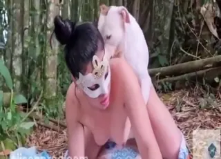 Bruno the Dog Gets Anal Sex from Brooke in Zoo XXX
