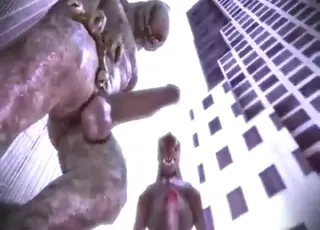 Two giant aliens engage in taboo sex with animals in hd zoo tube clips